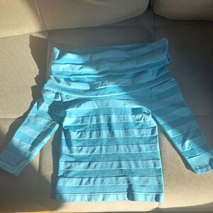 New! Bebe Turquoise Off-Shoulder Top